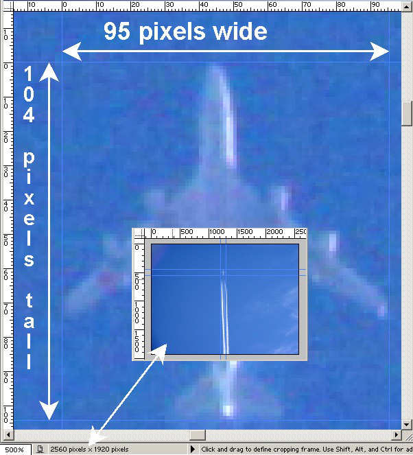 Chemtrails aircraft with pixel scale